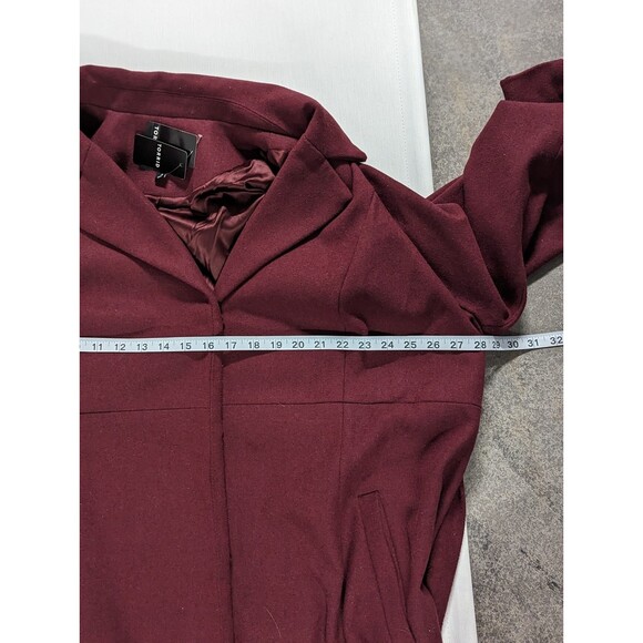 Torrid NWT 3X Burgundy Long Wool Blend Button Front Pea Coat Trench Winter Cold - Picture 10 of 12